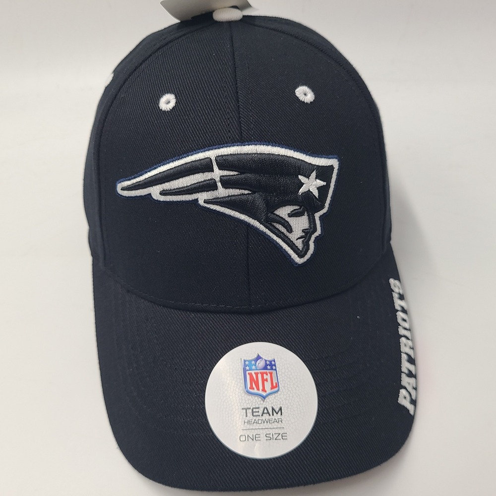 New England Patriots Hat Adjustable NFL Team Apparel Black White NFL Football